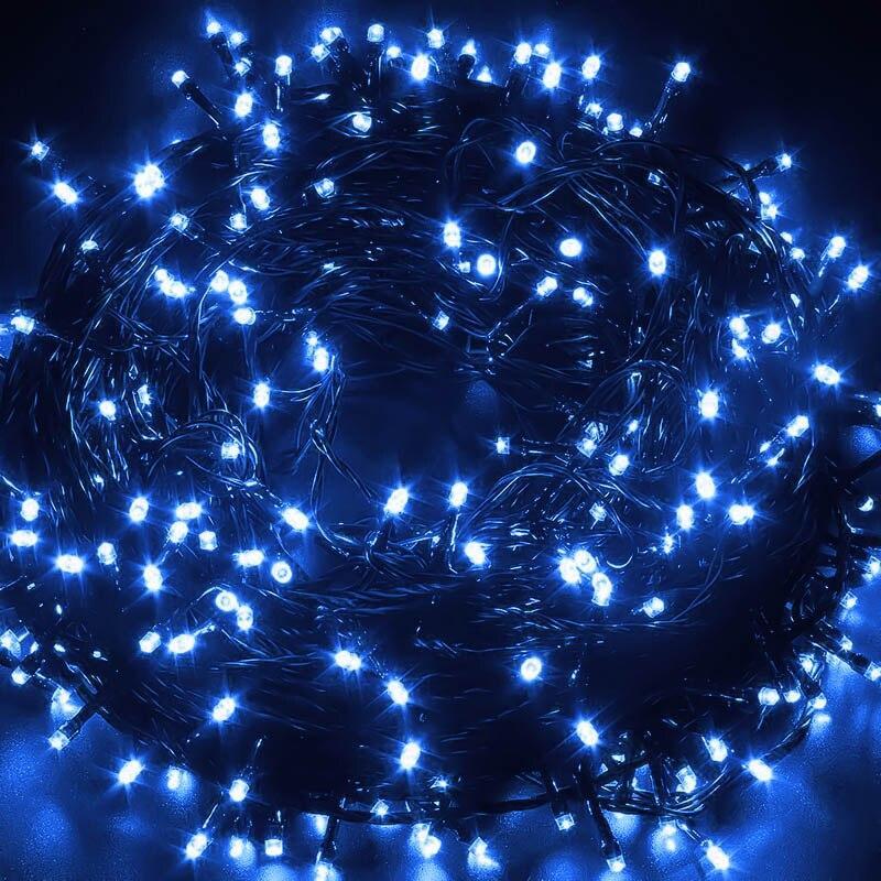 Гірлянда нитка світлодіодна на батарейках мікс 100 LED 10м