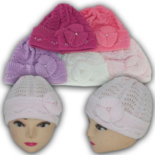 ОПТ Дитячі шапки для дівчаток, р. 44-48 (5 шт./паковання), фото 1