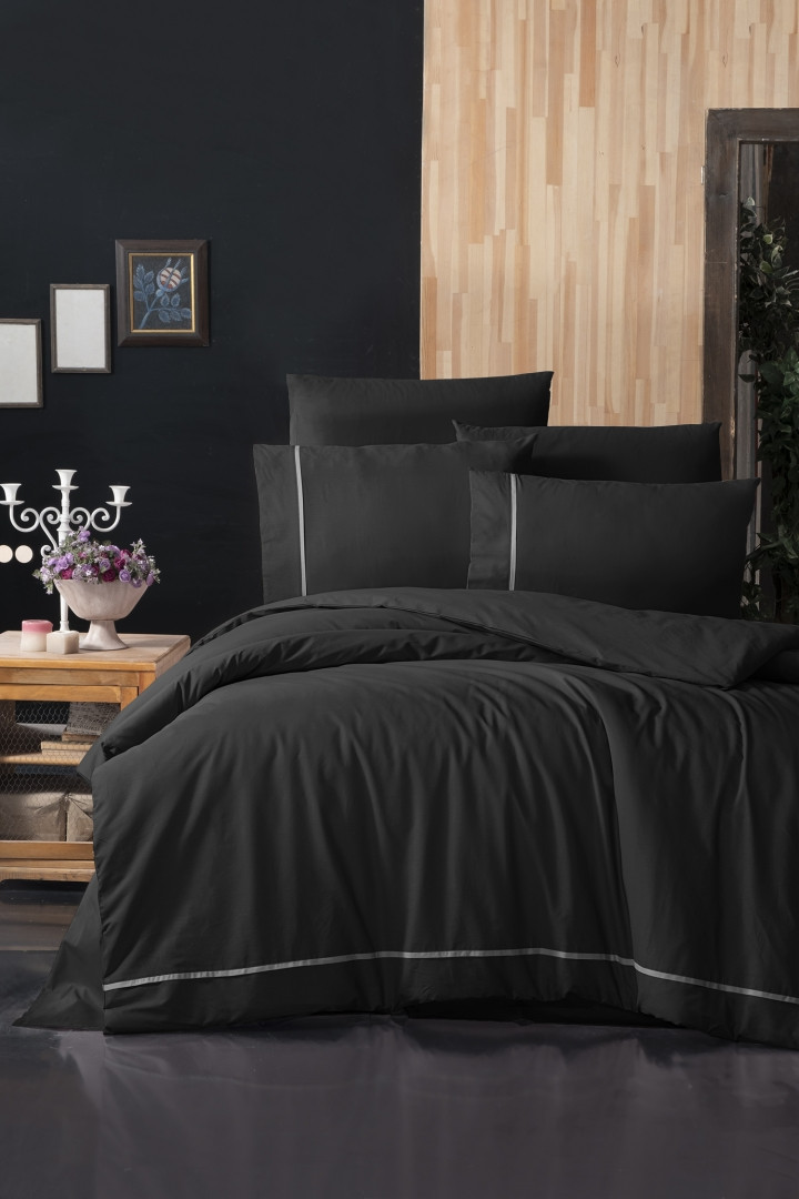 Турецьке Постільна Білизна First Choice Deluxe Ranforce Dark Alisa Black