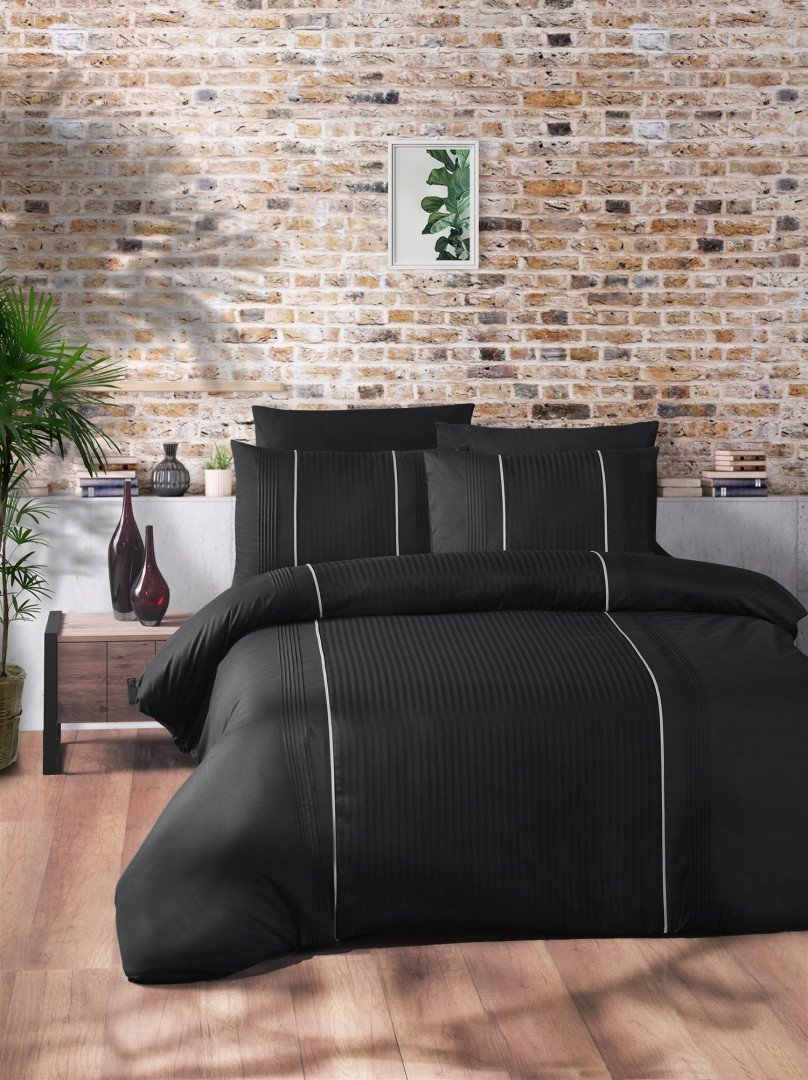 Турецьке Постільна Білизна First Choice Deluxe Ranforce Dark Elegant Black