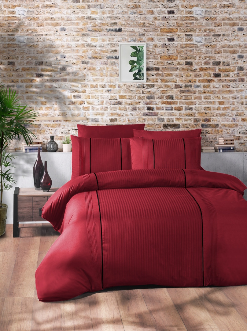 Турецьке Постільна Білизна First Choice Deluxe Ranforce Dark Elegant Red