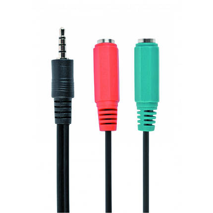 Перехідник 3.5 мм 4-pin мікрофон + навушники Cablexpert CCA-417
, фото 1