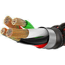 Кабель BASEUS CATCD-01 C-shaped Light Intelligent power-off Cable Type-c 3A 1M чорний, фото 5