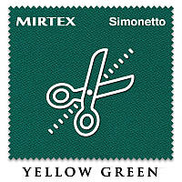 Отрез 0.65 х 2м бильярдного сукна Simonetto 920 Yellow Green (Mirteks)