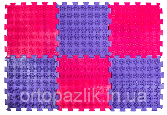Акупунктурный массажный коврик Лотос 6 элементов - фото 1 - id-p1466647403