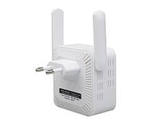 Бездротовий Wi-Fi ретранслятор підсилювач Wi-Fi 2.4 ГГц 300 Мбіт/с ретранслятор  Білий