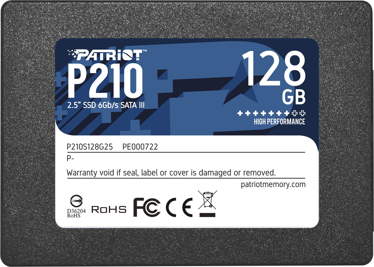 Накопичувач SSD 128 GB Patriot P210 2.5" SATAIII 3D TLC (P210S128G25), фото 1