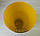 Ваза скляна декорована Віолета жовта D12см H38см, фото 2