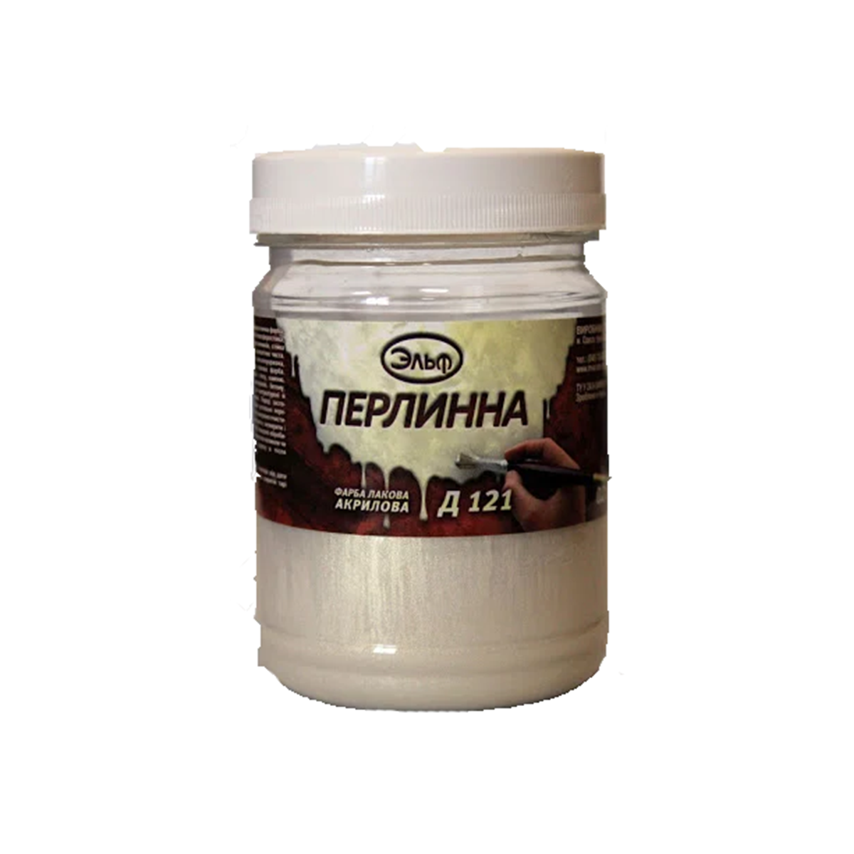 Акрилова декоративна фарба Ельф Д-121 перлинна 0.25л, фото 1
