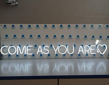 Неонова світлодіодна вивіска Come As You Are (Приходь який є) 100х18 см