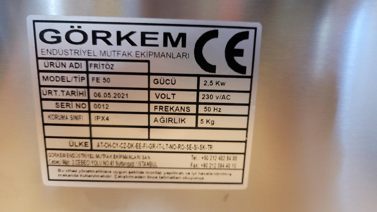 Görkem: Фритюрница электрическая фритюр Görkem FE 50 (5 литров) - фото 2 - id-p931524784