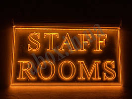 ЛЕД Вивіска "STAFF ROOMS" | Службове приміщення