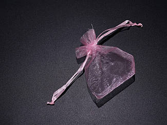 Подарункові мішечки з органзи. Колір рожевий. 7х9см
