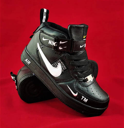Купить Кроссовки Nike Air Force Черные Высокие Найк Форсы 36,40 размеры ...