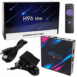 Смарт-ТВ-приставка H96 Max, Smart TV Box, RK3318 4/32Gb Android 10.0