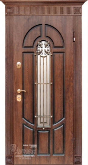 Дверь металлическая Абвер Kale Zariella 303 + ковка Vinorit Дуб Темный + Патина для улицы - фото 2 - id-p1412072449