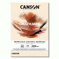 Блок бумаги для миксованные техник Canson Graduate Mix Media Natural, 220 гр, А5, 14,8х21 см (30)