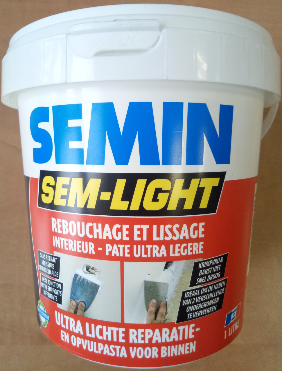 Готова суперлегка шпаклівка Semin (Сьомін Сем-Лайт) SEM-LIGHT (відро 1 л.)