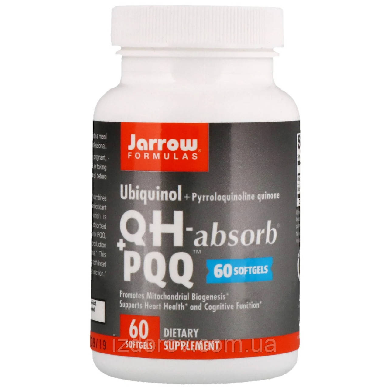 Jarrow Formulas, QH-Absorb + PPQ, убихинол і пирролохинолинхинон, 60 капсул