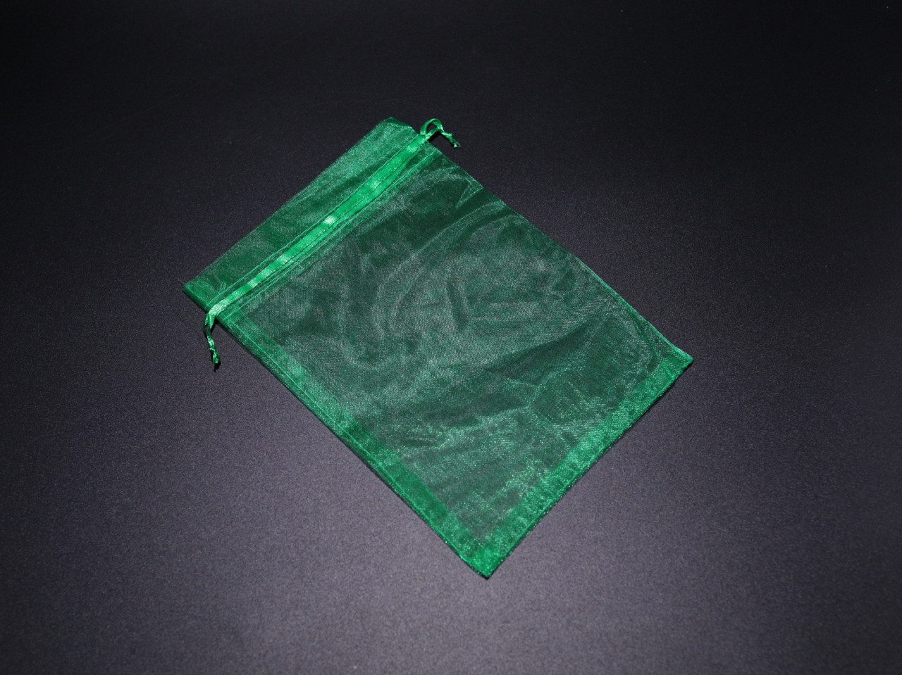 Подарункові мішечки з органзи стильні однотонні колір зелений. 13х18см, фото 1
