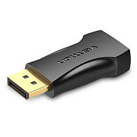 Адаптер DisplayPort-HDMI v.2.0 Vention F/M 4K 30Hz Upgraded gold-plated Black (HBPB0)