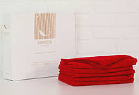 Набор махровых полотенец 5070 Elite Softness Bordo Mirson 6 шт в подарочной коробке 50х90 см - 6 шт