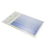 Гнучка стрічка для дизайну нігтів (кольорова) стрічка для манікюру клейка срібло асорті, фото 4