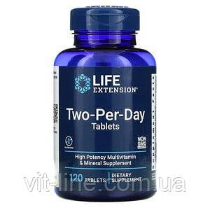 Life Extension Two Per Day мультивітаміни для приймання двічі на день 120 таблеток