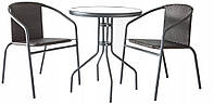 Комплект садовой мебели Bistro Aga, стол + 2 стула из ротанга
