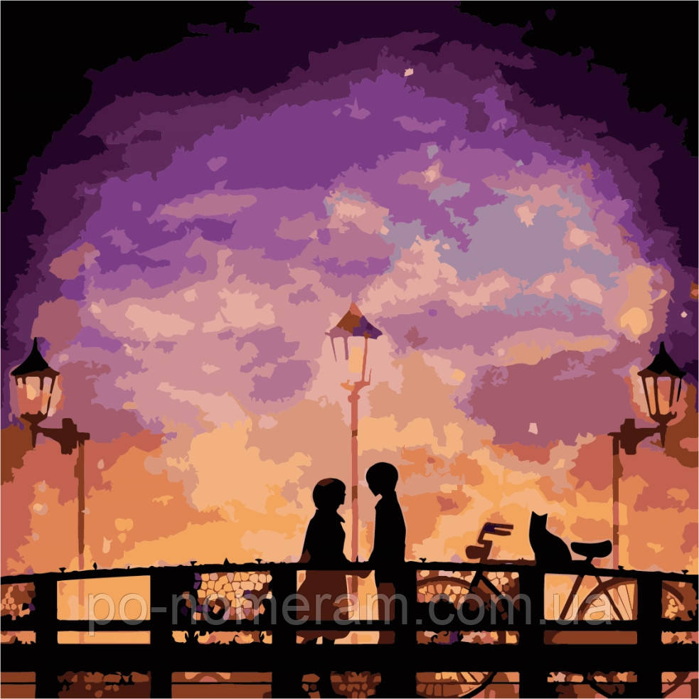 Акційна Картина за номерами ArtStory Міст побачень (AS1093) 40 х 40 см, фото 1