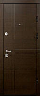 Двері вхідні Міністерство дверей метал/МДФ ПК-180/161 Еліт Венге темний горизонт/Царга венге