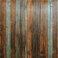 Стінова 3Д Панель Дерево під Старину скандинавський стиль самоклейка 3d панелі для стін дошки 700x700x7мм (86)
