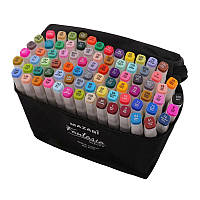 Набор профессиональных двухсторонних маркеров для скетчинга Touch 60 цветов в чехле, Подарок художнику
