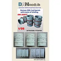 Німецькі 200-літрові паливні бочки зі слідами обстрілу. 1/35 DANMODELS DM 35277