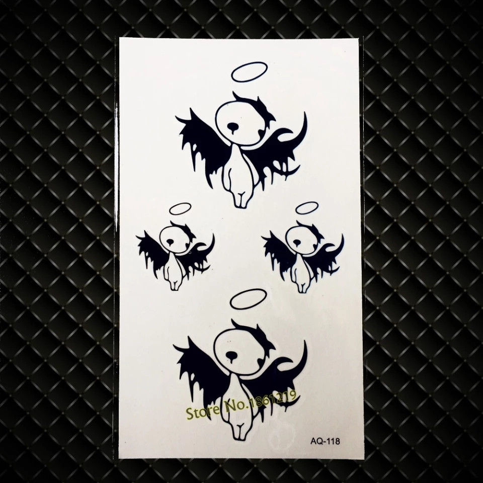 Флеш тату "Ангели" - розмір стікера 10*6см, фото 1