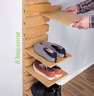 Полиця для взуття настінна Стелаж для взуття з дерева тумба для взуття дерев'яна яна