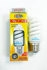 Лампа енергозберігаюча Extra T2 FSР/Т2G 9W E27 4100K