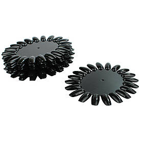 Палітра для лаків ромашка (20 нігтів) 10шт Чорна палітра для маркерів для манікюру