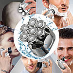 Електробритва роторна 7в1 акумуляторна бритва з максимальною комплектацією Wi-lk 8820, фото 5