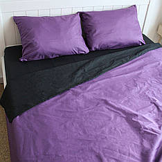 Семейный двусторонний комплект постельного белья сатин (17991)