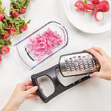 Тертка для овочів 4in1 soft touch container, фото 3