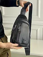 Сумка бананка кожаная мужская Polo