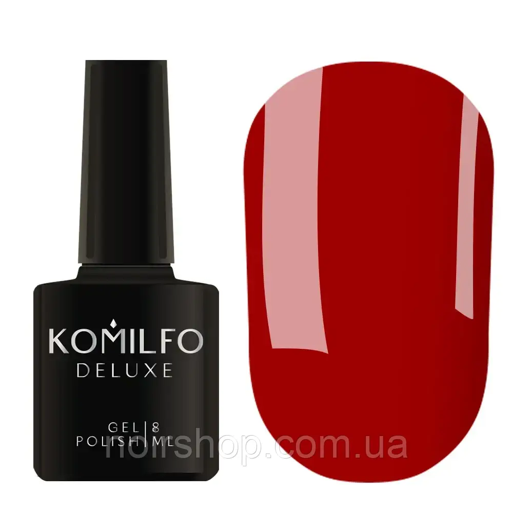 Гель-лак Komilfo Deluxe Series NoD304 (червоний +, емаль), 8 мл