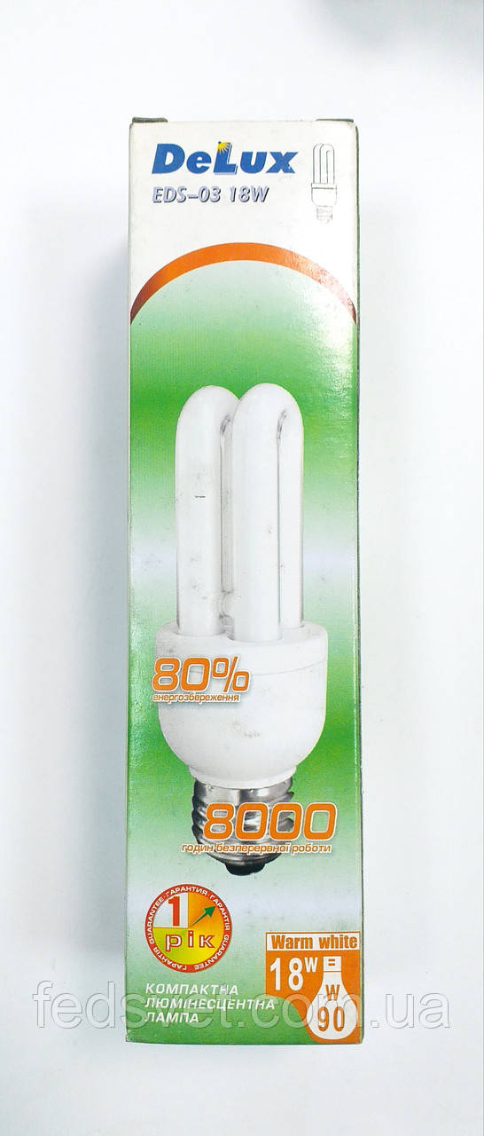 Лампа енергозберігаюча DELUX EDS-03 18W 4100К E27