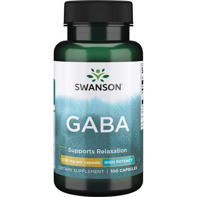 GABA гамма-аміномасляна кислота Swanson, 500 мг, 100 капсул