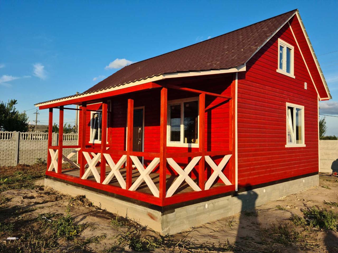 Каркасний будиночок для дачі 6*9 с терасой, фото 1