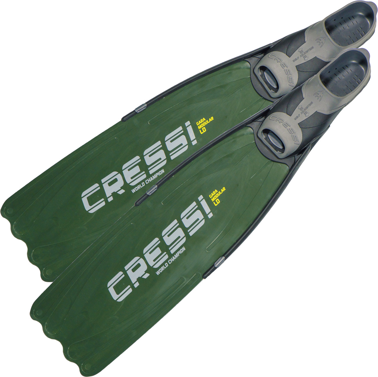 Ласти Cressi Gara Modular LD для підводного полювання, зелені