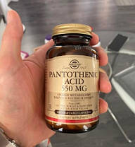 Пантотенова кислота Solgar Pantothenic Acid 550 мг 100 капс, фото 3