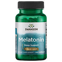 Мелатонин для улучшения сна, Melatonin, Swanson, 3 мг, 120 капсул