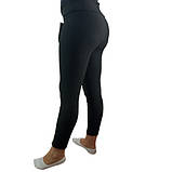 Жіночі зимові жіночі брюки на хутрі зі вставками на поясі Jujube чорні розмір M, 30032168, фото 2